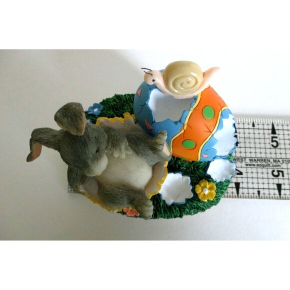 Fitz Floyd Charming Tails Binkey Bunny Figurine  - After the Hunt - Easter Decor - Picture 5 of 6